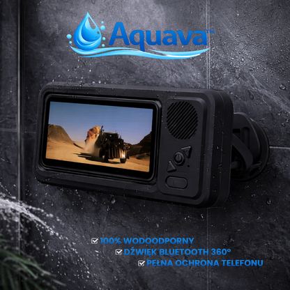 Aquava™ – Wodoodporny głośnik prysznicowy z uchwytem na telefon